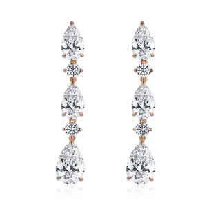 เครื่องประดับเมสซี่ MSE-930 ต่างหูเพชรทองคำขาว 18K สำหรับผู้หญิง - Product Image 1