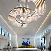 Luminaires pour Hall d'Accueil, Bureau des Ventes ; Modèles Réduits de Lustres Créatifs - LED à 360°, Intensité Variable, pour Hôtels et Salles de Banquet