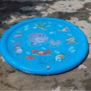 Tapis de jeu gonflable aquatique pour bébé de 100 cm, tapis de jeu d'extérieur pour l'été, tapis de jeu aquatique avec <span class=keywords><strong>arroseur</strong></span>, <span class=keywords><strong>jouet</strong></span> pour jouer dans l'eau - Product Image 6