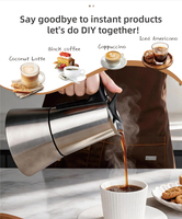 Cafetière électrique Moka en acier inoxydable moderne, ensemble de machine à expresso durable pour la maison, le bureau et le café