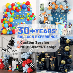 Venta al por mayor perro Toy Story coche <span class=keywords><strong>de</strong></span> carreras colorido orgánico Baby Shower niño fiesta Primer Cumpleaños deportes tema Kit conjunto globo arco guirnalda - Product Image 1