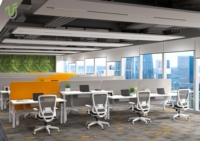 IULTRA Smart Office Integration Finition blanche Bureau réglable en hauteur automatique Panneau tactile double moteurs Design moderne