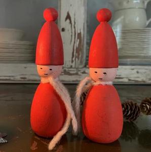 Figuras vintage de nogal de madera, ornamento de decoración - Product Image 2