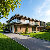 Villa préfabriquée moderne de luxe en acier lourd, maisons portables, maison standard internationale, manoir, chalet, ferme