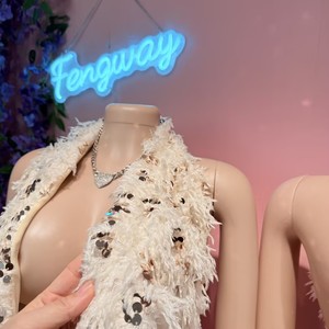 فستان سهرة أنيق <span class=keywords><strong>2026</strong></span> بتطريز ترتر وشراشيب وياقة مفتوحة بدون أكمام وظهر مكشوف، فستان ضيق (بوديكون) بلون الخوخ يبرز الأرداف للحفلات والنوادي - Product Image 3