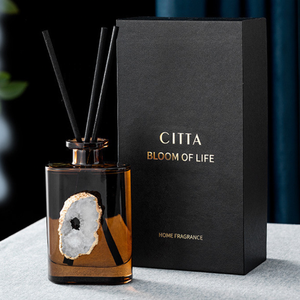 زجاجة عطر خشبية مستدامة سعة 180 مل للصنع اليدوي، زجاجة كهرمانية صديقة للبيئة خالية من الكحول للزيوت العطرية مع صندوق هدايا أسود - Product Image 2