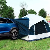 En Stock haute qualité 250*250*200CM SUV Camping tente voiture botte Extension hayon coffre tente 4-6 personne 8ft bleu pour Camping