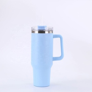 <b>Large</b> Capacity 40OZ Stainless Steel Tumbler Thermal Bottle Double Vacuum Keep Cold Thermos <b>Cup</b> with Handle and Straw Lid - Product Image 3
