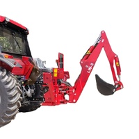 Kompakter Traktor-Heckanbau-Bagger mit Dreipunktaufhängung und Zapfwellenantrieb für Kompaktlader und Bagger