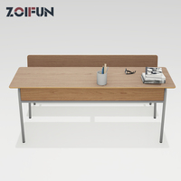Chaise-banc double confortable en bois pour salle de classe, support à crayons au design simple, vente en gros de contreplaqué OEM/ODM
