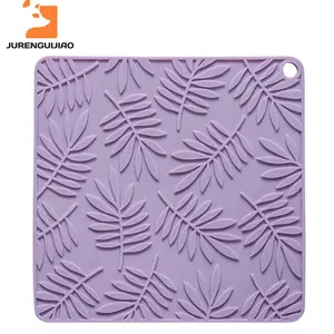 Leaf pattern Silicone Trivet Mats, Silicone Pot Holders for Hot Pots and Pans. Heat Resistant Counter Mats for Tables