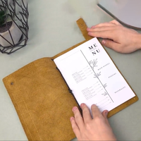 Porte-menus en cuir vintage, couvertures de menus pour restaurants, dossiers de menus pour cafés, bars, fournitures