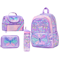 Ensemble de sacs d'école 4 en 1 pour enfants mignons, sac à dos pour enfants d'école primaire avec sac à lunch, trousse à crayons et bouteille d'eau pour les élèves du primaire