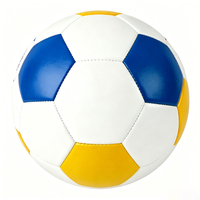 Ballon de football Aiju personnalisé avec logo, taille 4/5, en cuir PVC durable, cousu à la machine, pour le divertissement et la promotion
