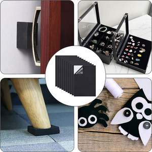 Autocollant de masquage insonorisant et amortissant les chocs pour meubles, en mousse EVA acrylique noire, auto-adhésif simple face, format A4 - Product Image 3