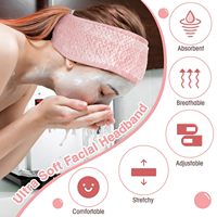 Diademas Faciales de Spa con Logotipo Personalizado, de Tela de Rizo, Ajustables, para Mujer, para Lavar la Cara, Maquillaje, Yoga, Toalla Elástica con Cierre Mágico