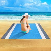 2x2.1m couverture de plage de poche imperméable tapis de Camping pliable matelas Portable léger tapis de pique-nique en plein air tapis de sable