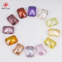 Batu Zirkonia Kubik / CZ Berwarna Potongan Radiant untuk Pembuatan Perhiasan (Kuning, Oranye, Pink, Putih) Dengan Sertifikat GRA
