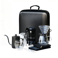 Nouvel ensemble de préparation de café portable et écologique pour l'extérieur avec moulin à café USB, bouilloire et cafetière à filtre – Kit de café