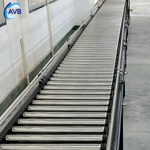 Convoyeur à rouleaux pour chaîne de montage, Convoyeur à rouleaux flexible, Convoyeur à rouleaux pliable en acier inoxydable pour le chargement - Product Image 1