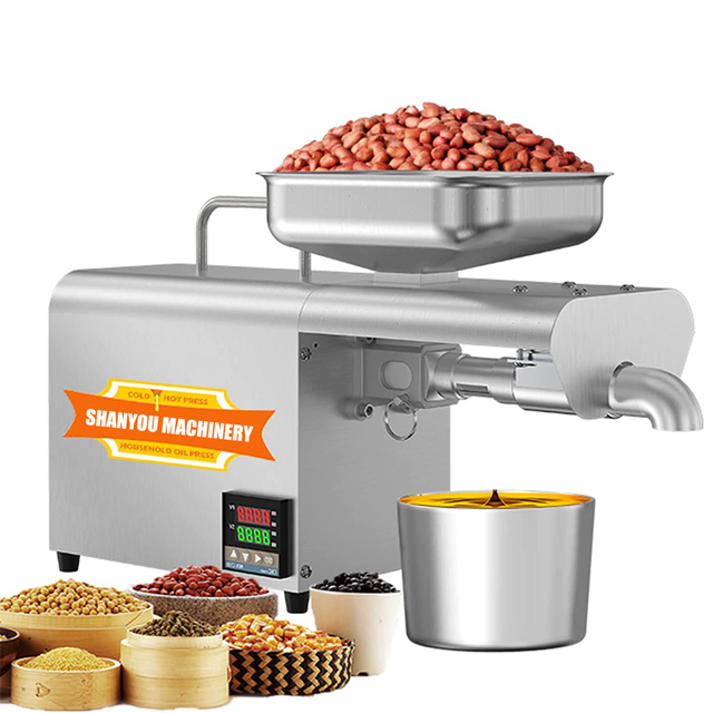 Shanyou Stainless Steel Factory 800w Cold Hot Palm Kernel Oil Processing Olive Oil Extraction Machine