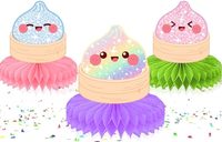 Centres de table en forme de raviolis, décorations de fête sur le thème des raviolis, décorations de fête sur le thème de la cuisine asiatique, fournitures de décorations d'anniversaire sur le thème des raviolis
