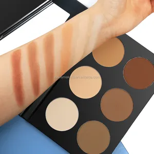 2 em 1 Cor Pó compacto Pressionado a sua própria marca de maquiagem bronzer contour palette