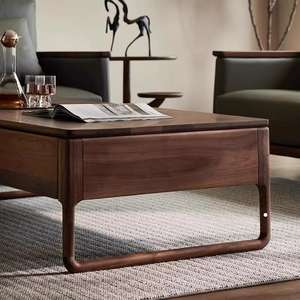 Table basse en bois moderne et simple pour salon, petit appartement, maison de <span class=keywords><strong>location</strong></span> avec espace de rangement - Product Image 5