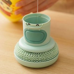 Nouvelle Brosse de Nettoyage Automatique à Dosage Intégré pour Cuisine, Design Mignon, Idéale pour Nettoyer les Taches sur les Casseroles - Product Image 4