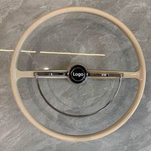 Volante Clásico Vintage Estilo Banjo para <span class=keywords><strong>Volkswagen</strong></span> VW Escarabajo Bug 1966 1969 en Blanco Marfil y Negro - Product Image 2