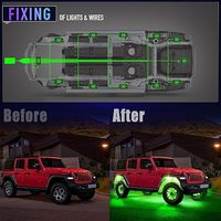 Bande lumineuse LED tendance pour voiture, modes musicaux via application, télécommande sans fil, DC12V RGB 5050, étanche IP68, ajustement universel