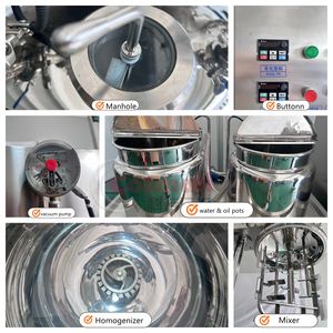 Mélangeur à homogénéisation sous vide pour crème pour le visage, lotion pour les mains, émulsion, cosmétiques, fond de teint, sérum, 100L, 200L - Product Image 4
