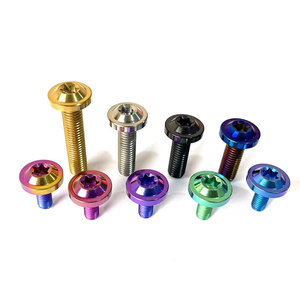 Tùy chỉnh đầy màu sắc kẽm mạ M5 M6 M8 Titan lớn nút đầu bu lông gr2 <span class=keywords><strong>GR5</strong></span> Torx đĩa đầu bu lông Titan cho xe máy - Product Image 6