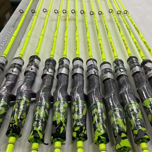 <span class=keywords><strong>Canne</strong></span> à pêche en carbone solide pour la pêche au jigging lent, <span class=keywords><strong>rose</strong></span> et verte, 1 section, camouflage coloré, pour lancer en hauteur - Product Image 5