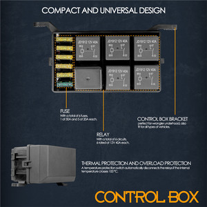 Drukknop Schakelpaneel Met Groene Led Multifunctionele Bedradingskit Voor <span class=keywords><strong>12V</strong></span> - Product Image 6