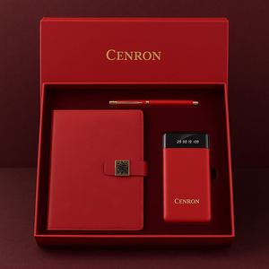 Classic Corporate Gift Bundle, <b>Refillable</b> Diary, Metal <b>Pen</b> and Smart Display Power Bank, Custom Gold Foil Logo Available - Product Image 5
