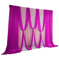 Décoration murale de scène de fête décoration de toile de fond de mariage 3*4m rideau en soie de glace rideaux de toile de fond de mariage