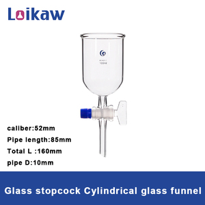 Loikaw实验室玻璃器皿圆筒漏斗带玻璃活塞短杆硼硅酸盐<span class=keywords><strong>3.3</strong></span>玻璃圆筒漏斗 - Product Image 2