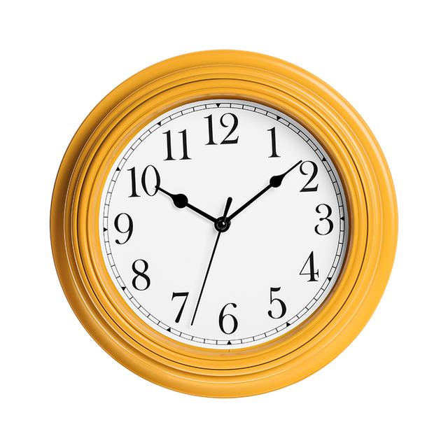 9-inch Simple Round Plastic Decorative Wall Clock Customized Modern Gift Wall Clock Round Home Living Room Clock