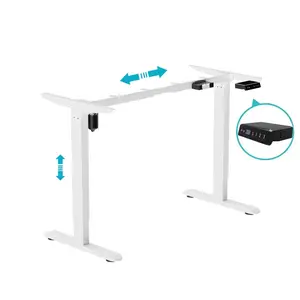 Mobilier de bureau, cadre de bureau ergonomique à moteur unique, table debout, table debout, bureau électrique réglable en hauteur