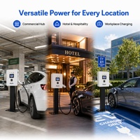 Nouvelle station de recharge pour véhicules électriques intelligente DC 30KW 40KW murale avec prise CCS2, prête à l'emploi, pour une utilisation domestique, recharge rapide de voiture