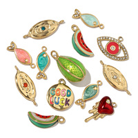Roestvrijstalen vis-hanger met oliedruppels voor vrouwen, watermeloen-oog-hart-fruit hanger voor het maken van sieraden
