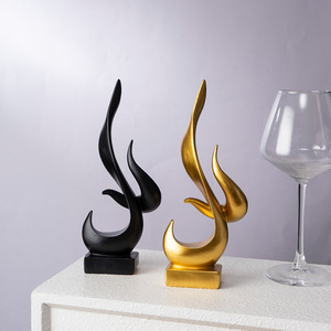 <span class=keywords><strong>D</strong></span>écoration Moderne Art <span class=keywords><strong>D</strong></span>éco en Résine en Forme de Flamme pour la Maison, le <span class=keywords><strong>Salon</strong></span>, le Meuble à Vin, le Meuble TV, le Bureau - Product Image 2