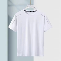 Fabrika toptan özel erkekler kısa kollu yüksek elastikiyet boş spor spor hızlı kuru yaz nefes t-shirt