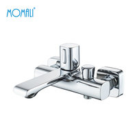 Robinet de baignoire en laiton Momali, mitigeur de douche chaud et froid, pomme de douche à jet de pluie, triple robinet de douche pour la maison et l'hôtel