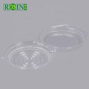 Bán buôn 8 9 10 inch Nhựa rõ ràng Vòng vỏ sò bánh pizza Bánh hộp bản lề container thực phẩm cho nướng - Product Image 5