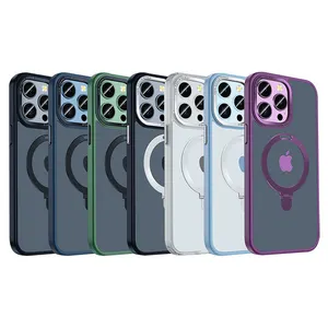 2023 New Design TPU Phone Case With Aluminum Alloy Bracket Camera Ring For IPhone 14 15 Pro Cover For IPhone 15 Ultra Case