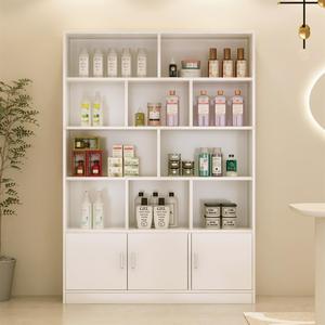 Meuble de présentation sur pied pour salon de coiffure et institut de beauté, étagères amovibles, design moderne et simple, montage facile - Product Image 4