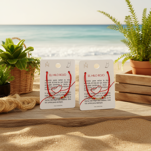 Cavigliera in acciaio inossidabile El Hilo Rojo con braccialetto a filo rosso per donna, gioielli alla moda fatti a mano, set da 12 pezzi - Product Image 3