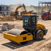 Rouleau compacteur vibrant à tambour unique de haute qualité 6, 8 et 10 tonnes, haute force d'excitation, pour le compactage des sols de base routiers, garantie